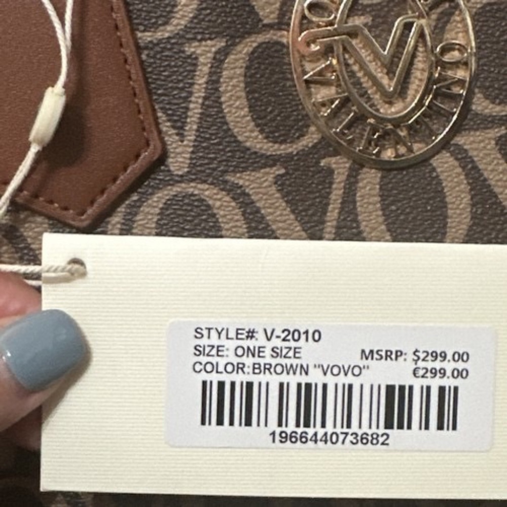 Valentino Orlandi Monogram Large Brown Tote Bag  MSRP $299.99 - Picture 8 of 12
